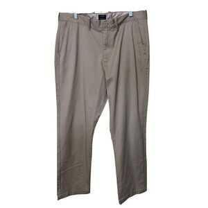 NEW J.Crew Mens The Sutton Slim Fit Chino Pant 34X30 Beige Flat Front Cotton Ble